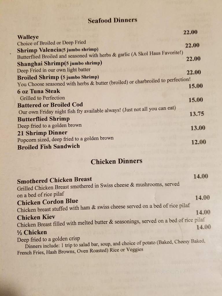 Skol Haus - Frederic, WI menu_pic