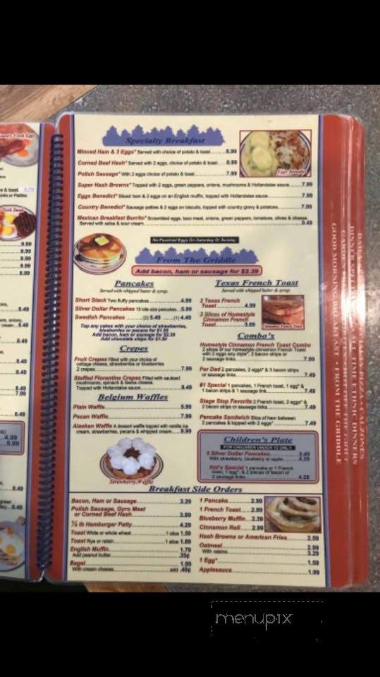 Stage Stop - Mosinee, WI menu_pic
