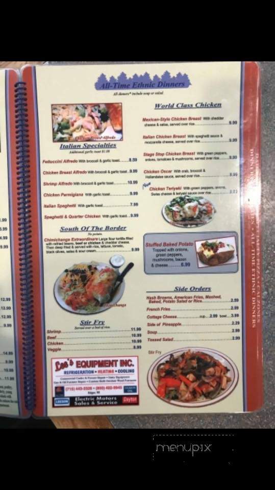 Stage Stop - Mosinee, WI menu_pic