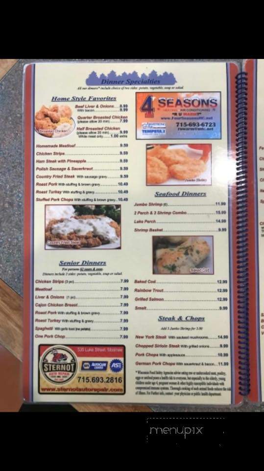 Stage Stop - Mosinee, WI menu_pic