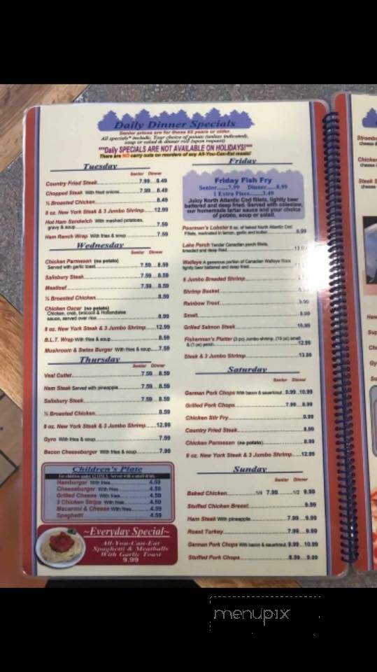 Stage Stop - Mosinee, WI menu_pic