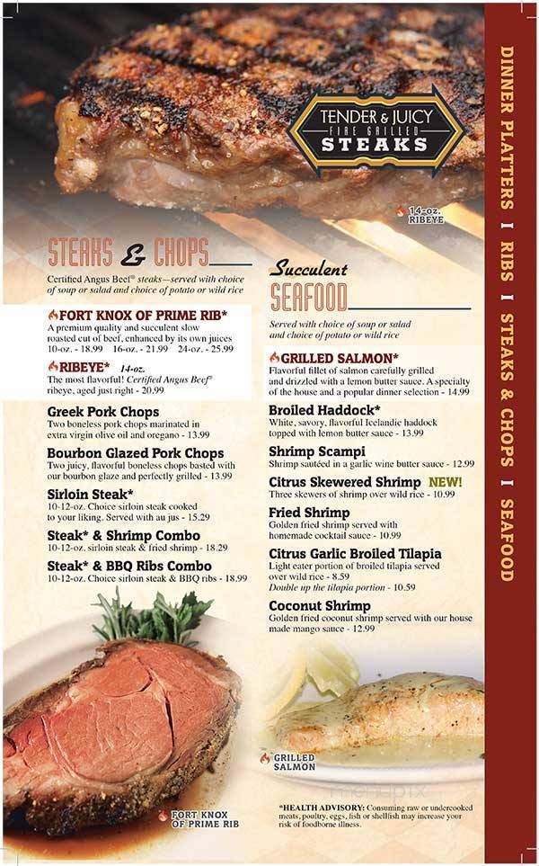 Sunset Supper Club & Lounge - Fond Du Lac, WI menu_pic