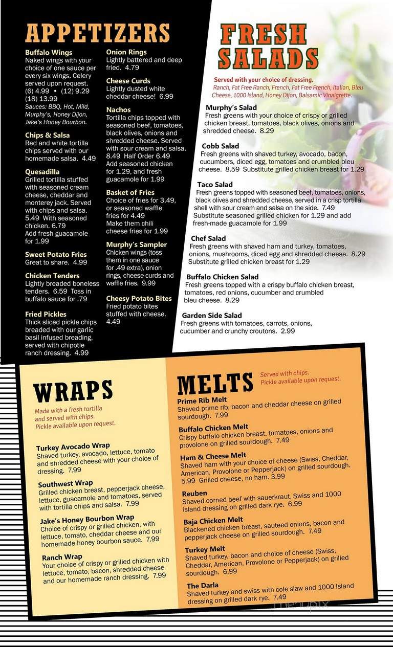 Murphy's Tavern - Madison, WI menu_pic