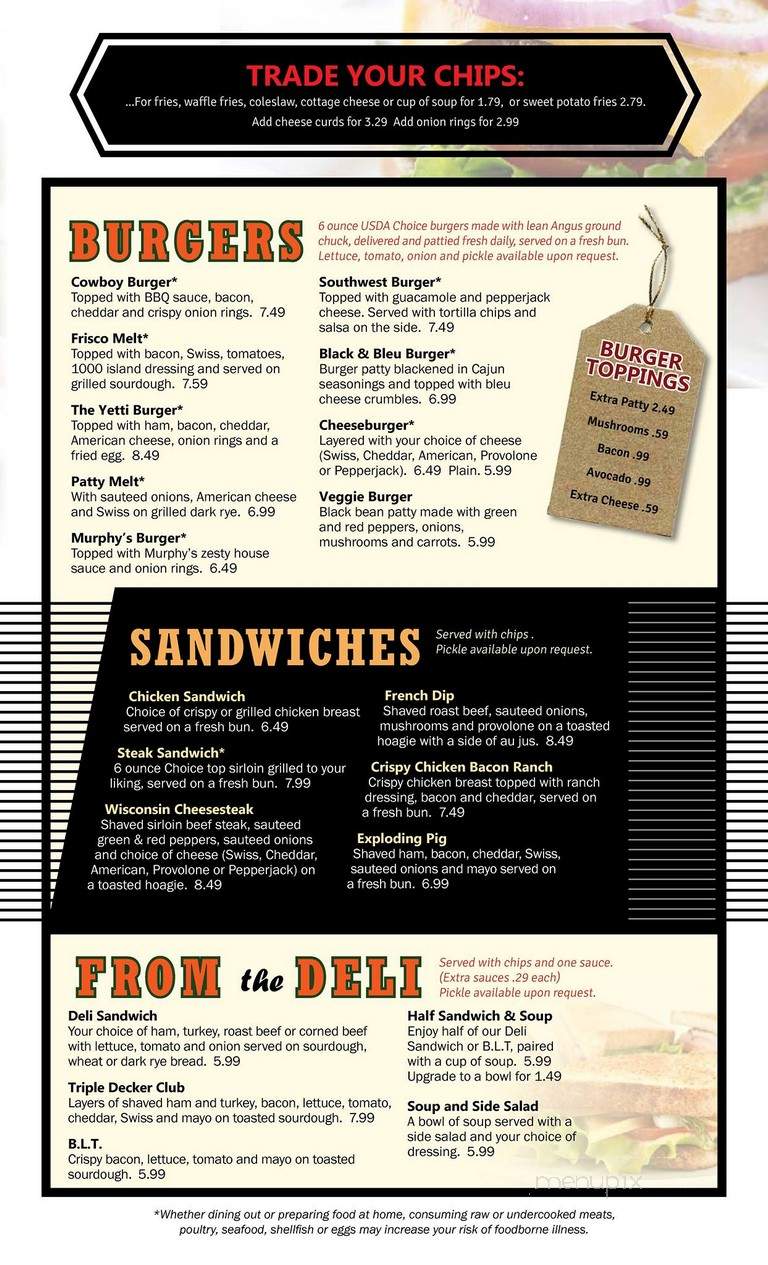 Murphy's Tavern - Madison, WI menu_pic