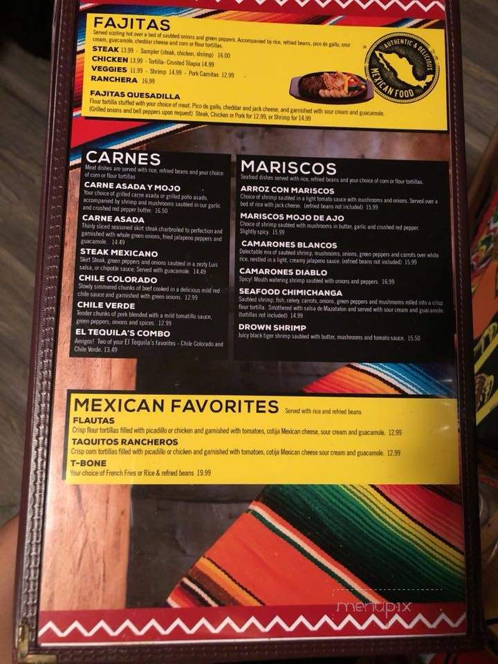 Tequila Mexican Restaurant - La Crosse, WI menu_pic