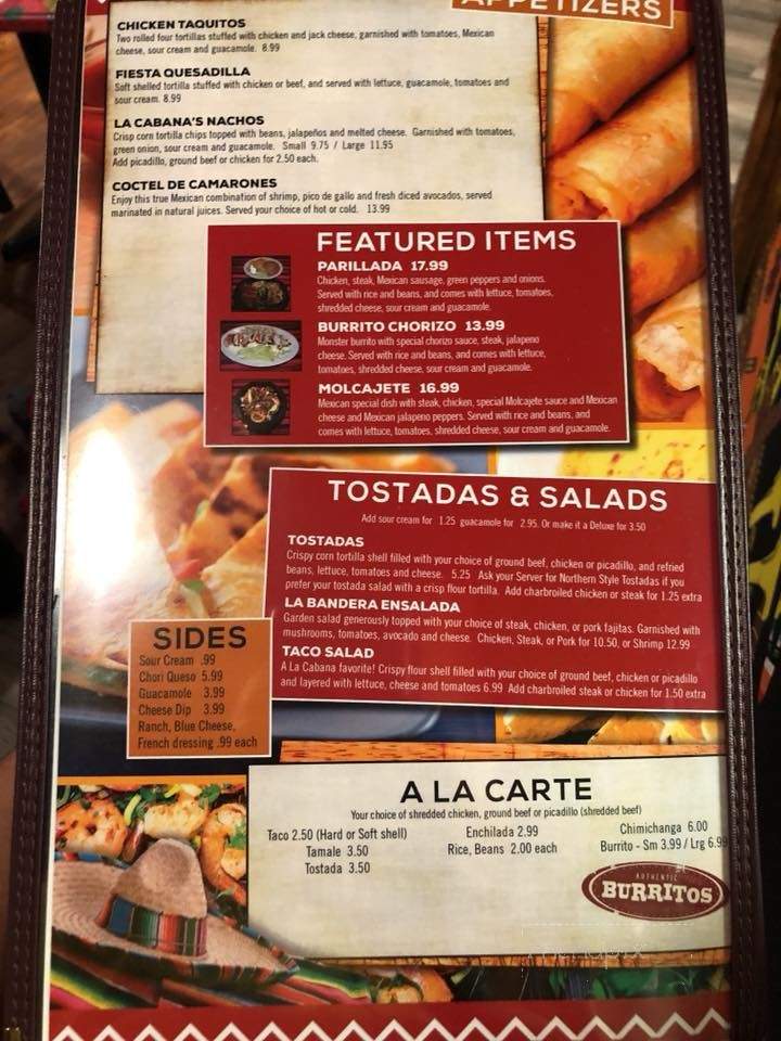 Tequila Mexican Restaurant - La Crosse, WI menu_pic