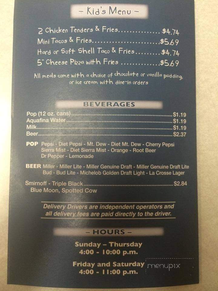 T-Jo's Pizza & Sandwich Shop - Holmen, WI menu_pic
