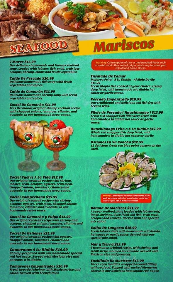 Tres Hermanos Restaurant - Milwaukee, WI menu_pic
