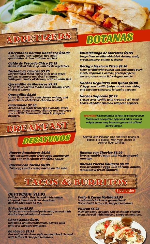 Tres Hermanos Restaurant - Milwaukee, WI menu_pic