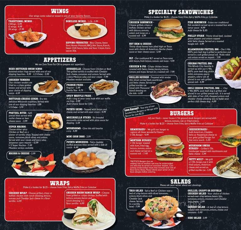 Viking Lanes - Stoughton, WI menu_pic