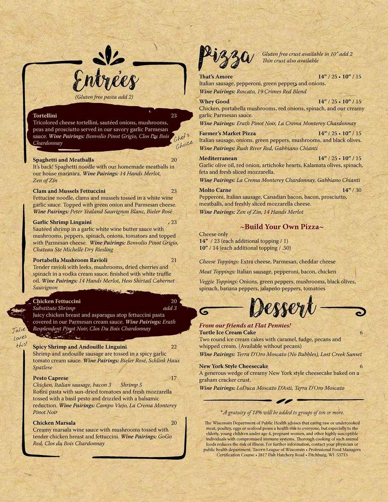 Vino In The Valley - Maiden Rock, WI menu_pic