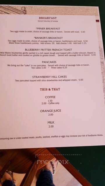 Water Street Place - Shullsburg, WI menu_pic