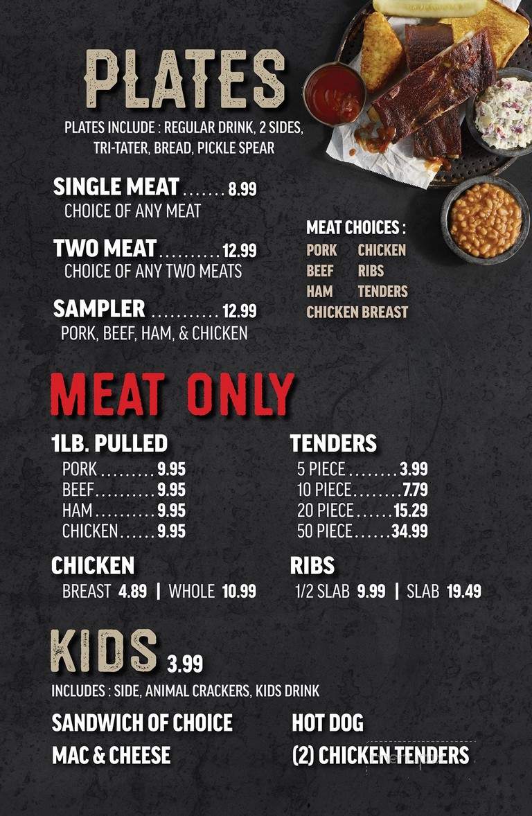 Rick's Lannings Barbeque - Muscle Shoals, AL menu_pic