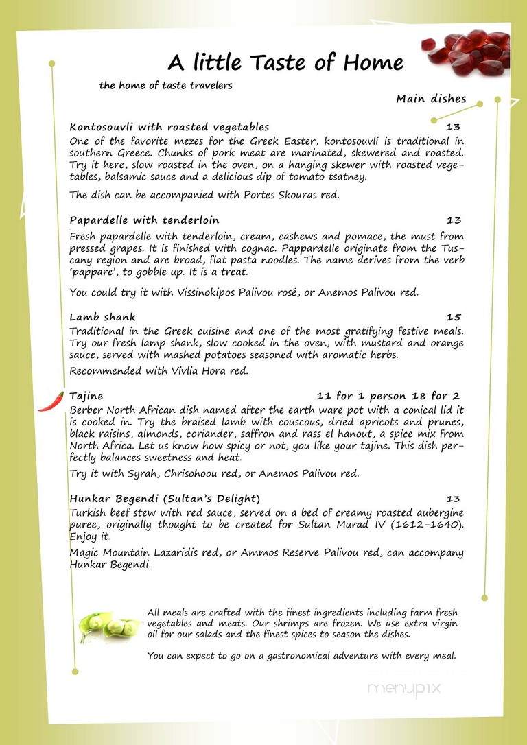 A Little Taste Of Home - Opelika, AL menu_pic