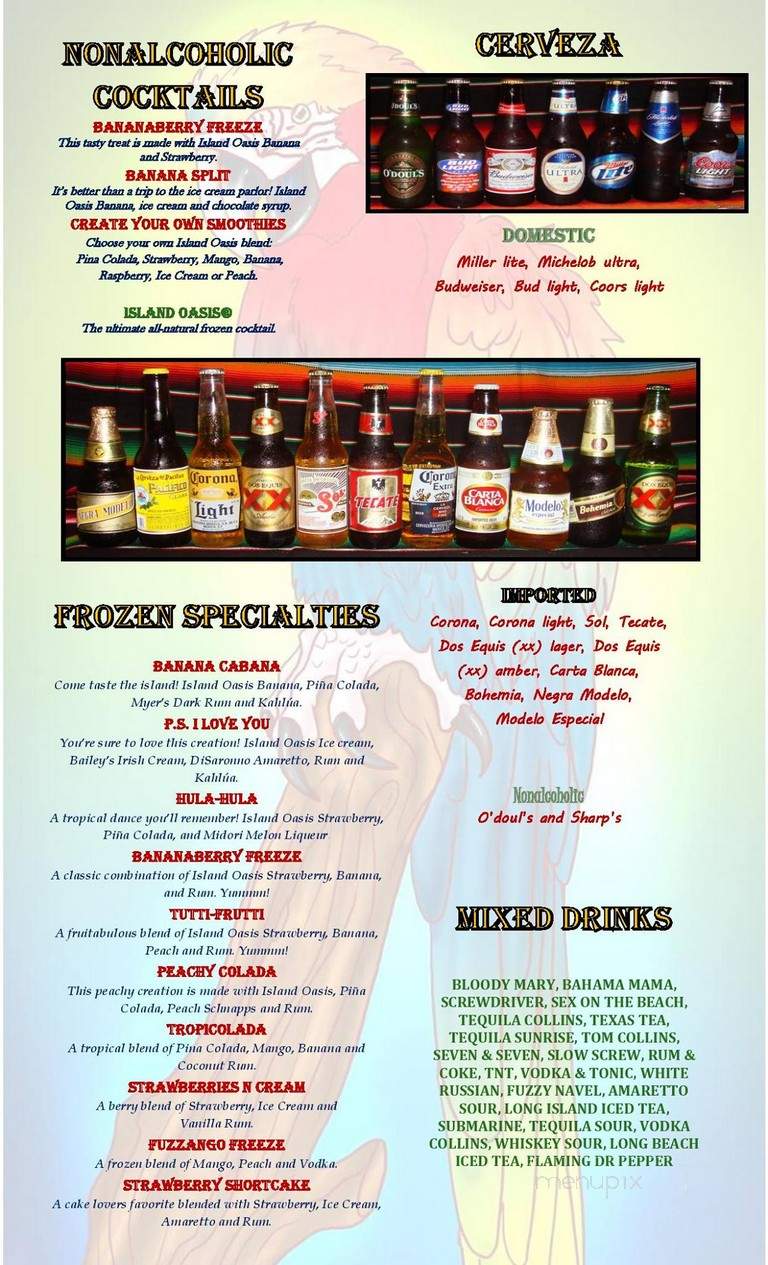 Cacuns Mexican Grill - Auburn, AL menu_pic