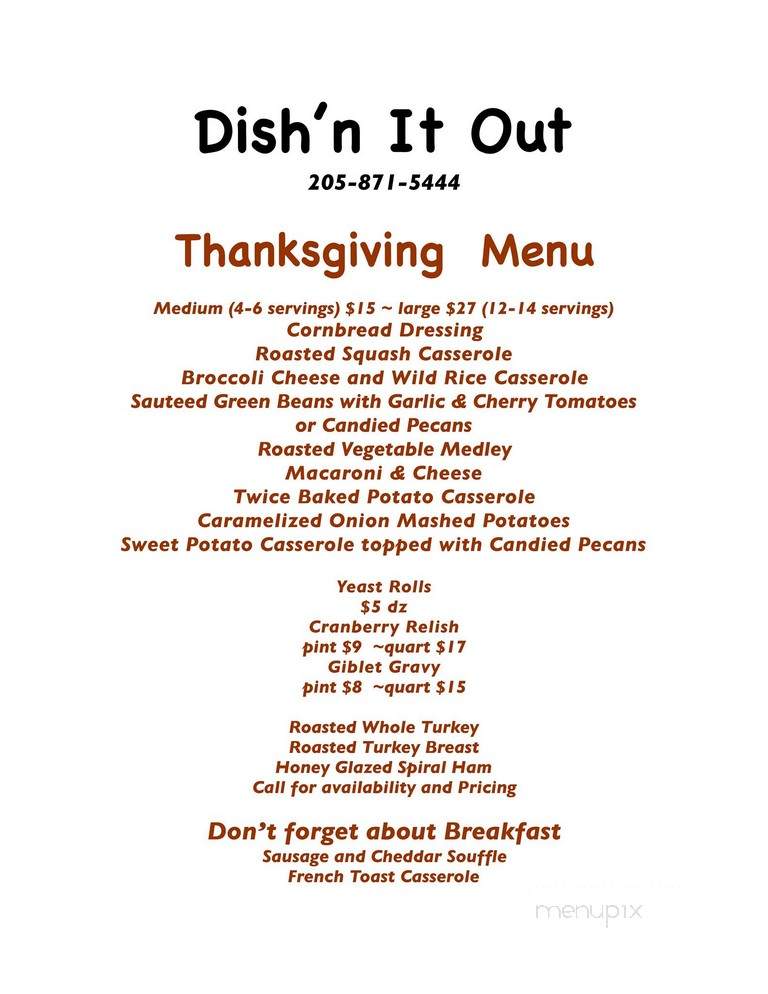 Dish'n It Out - Birmingham, AL menu_pic