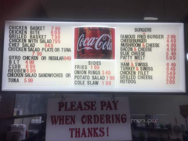 Famous Fred - Birmingham, AL menu_pic