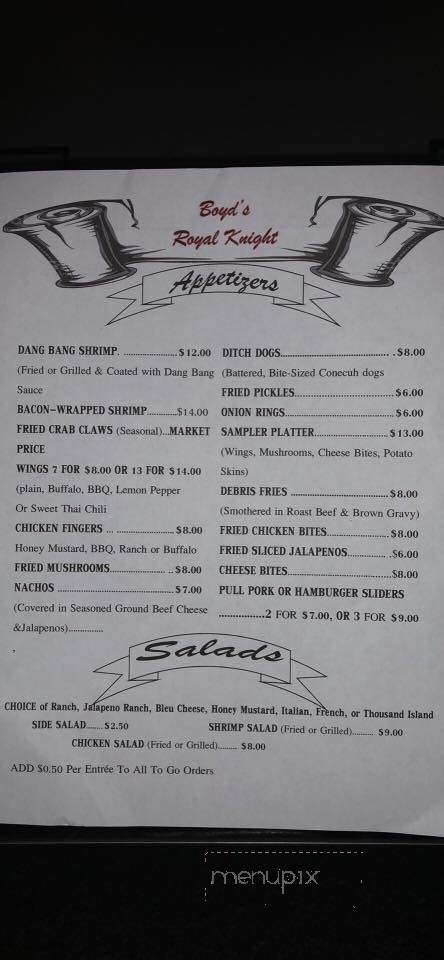 Royal Knight Restaurant - Mobile, AL menu_pic