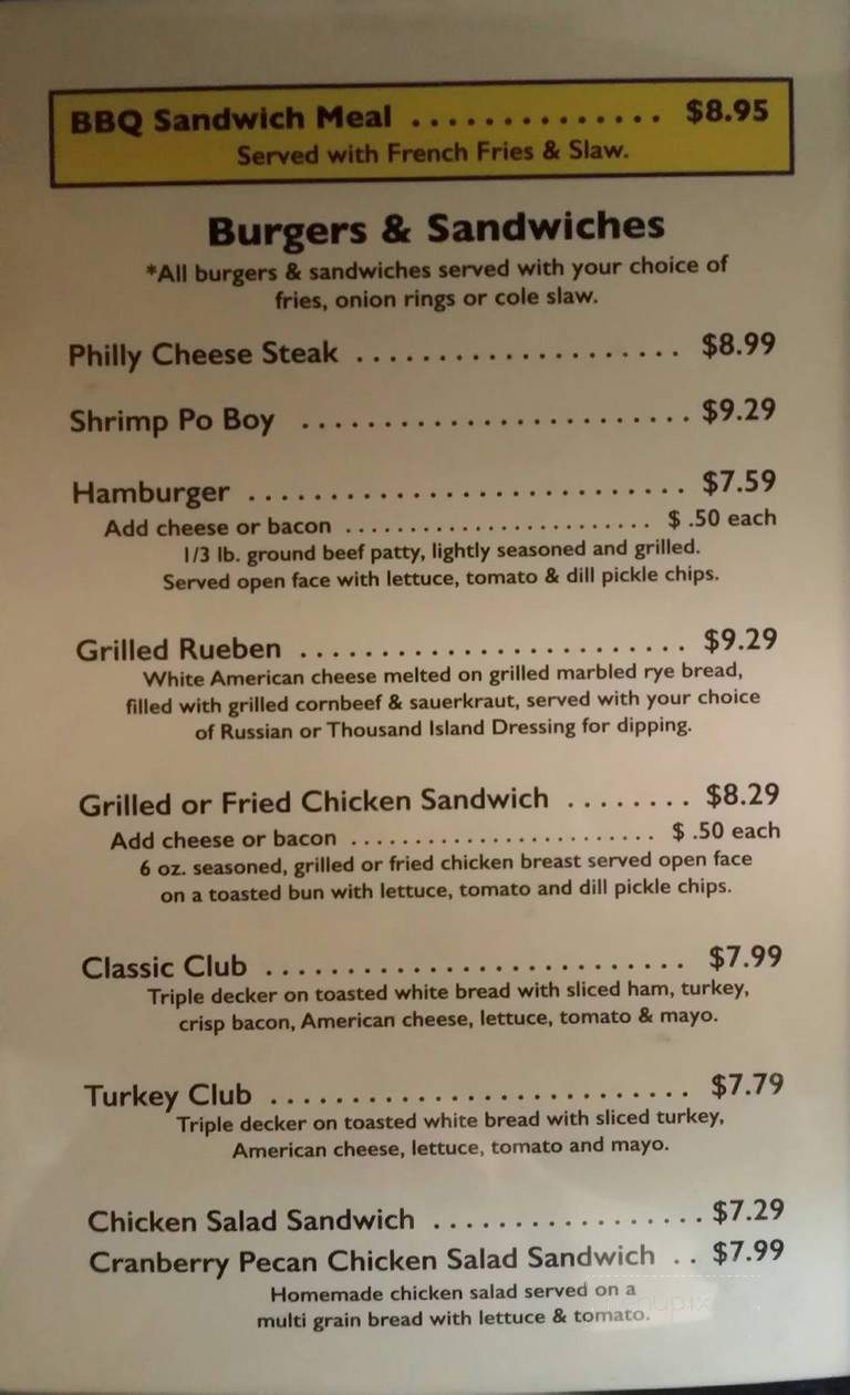Peyton's Place - Montgomery, AL menu_pic