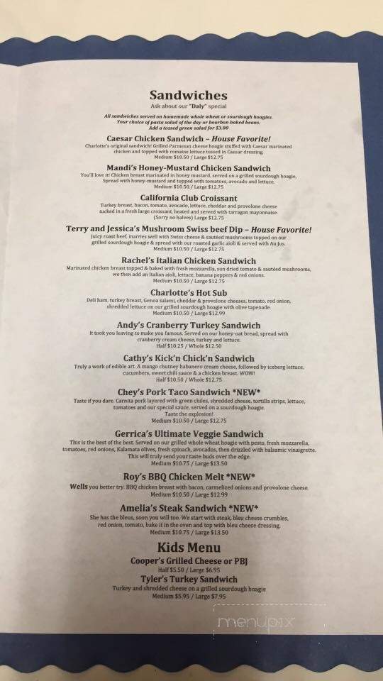 Charlotte's Restaurant - Kenai, AK menu_pic