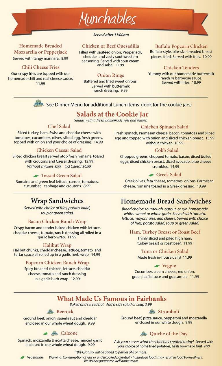 Cookie Jar Restaurant - Fairbanks, AK menu_pic