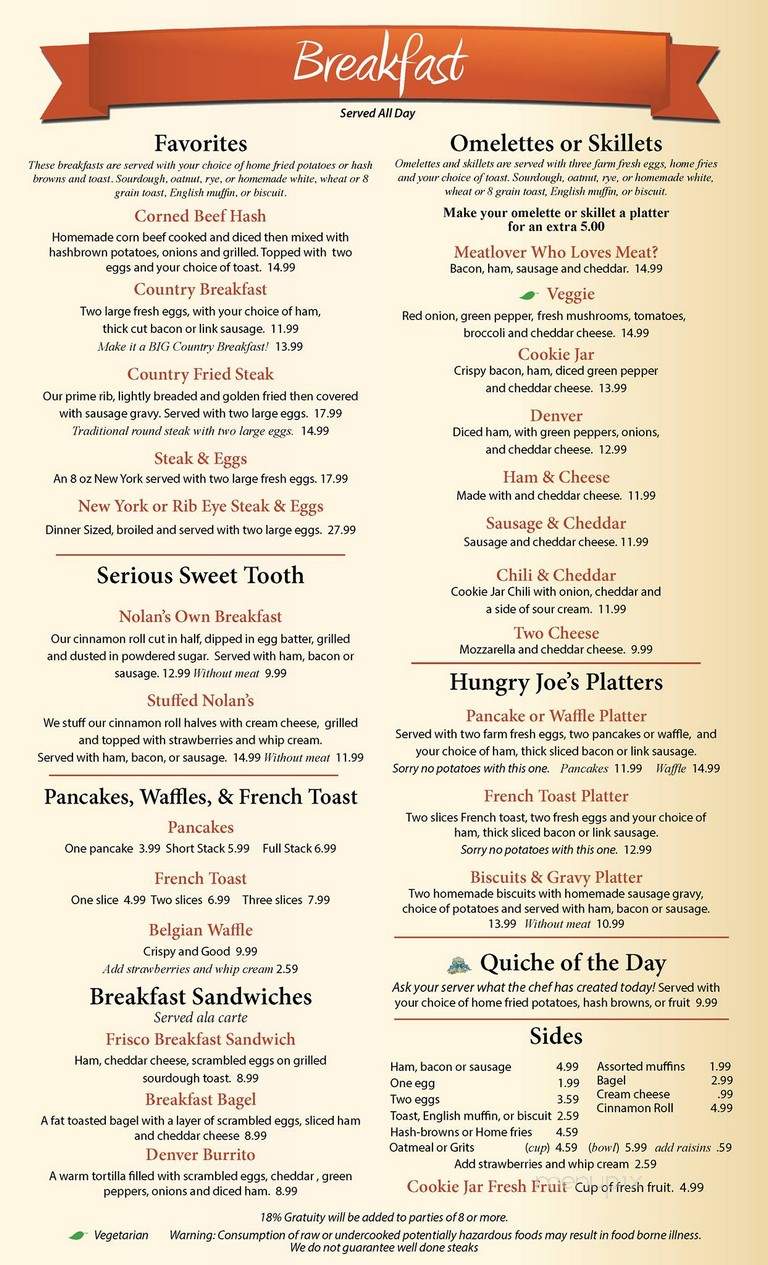 Cookie Jar Restaurant - Fairbanks, AK menu_pic