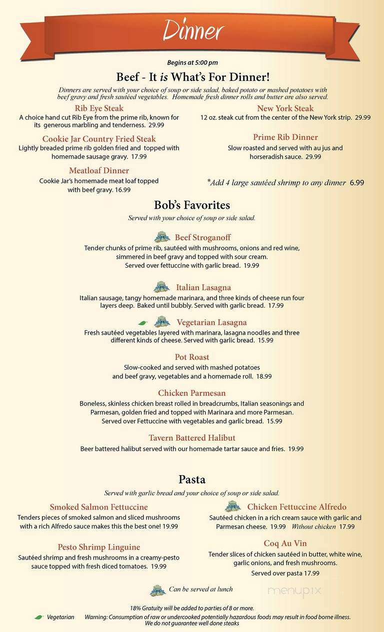 Cookie Jar Restaurant - Fairbanks, AK menu_pic