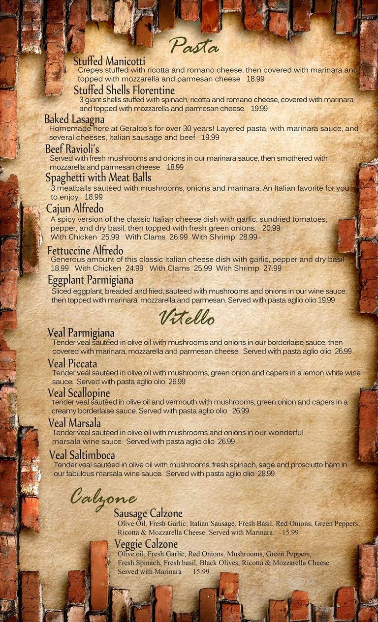 Geraldo's Pizza Delivery - Fairbanks, AK menu_pic