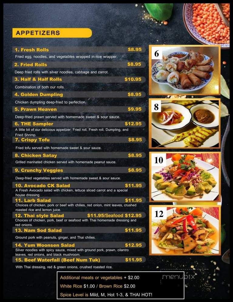 Pad Thai Restaurant - Fairbanks, AK menu_pic