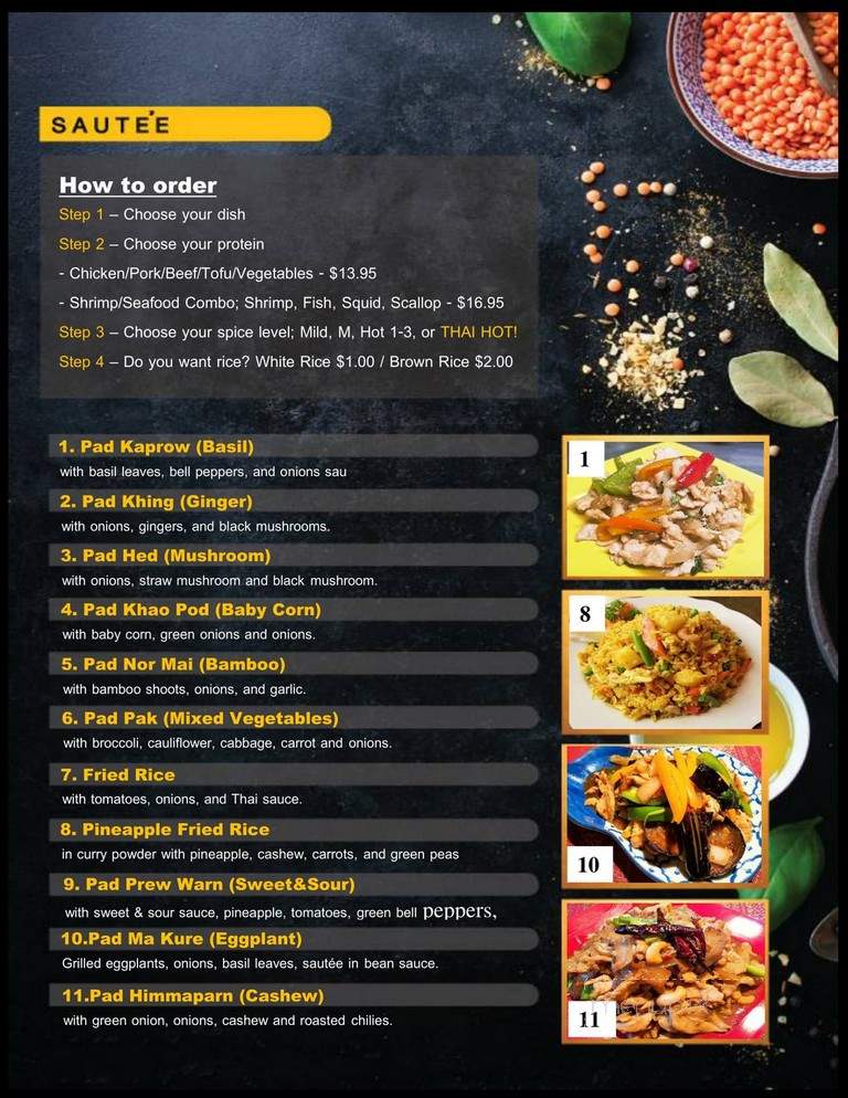 Pad Thai Restaurant - Fairbanks, AK menu_pic