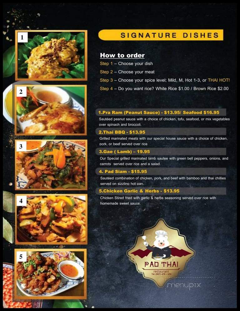 Pad Thai Restaurant - Fairbanks, AK menu_pic