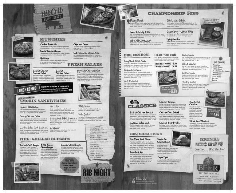 Menu of Rib Crib in Searcy, AR 72143