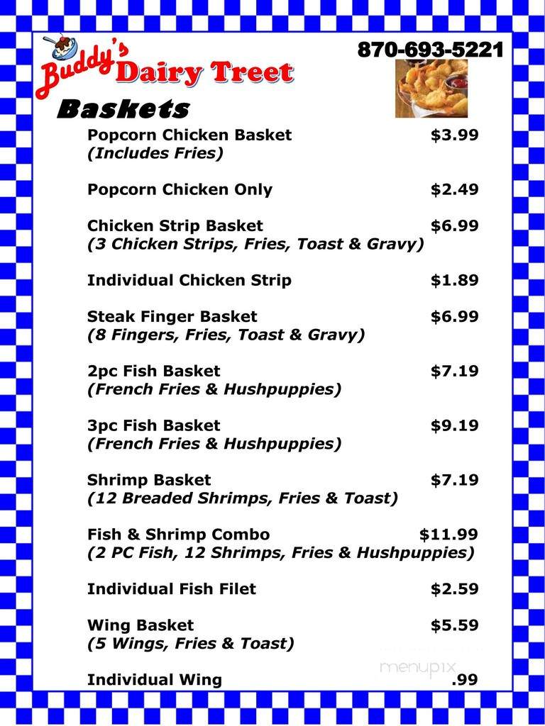 Dairy Treet - Waldo, AR menu_pic