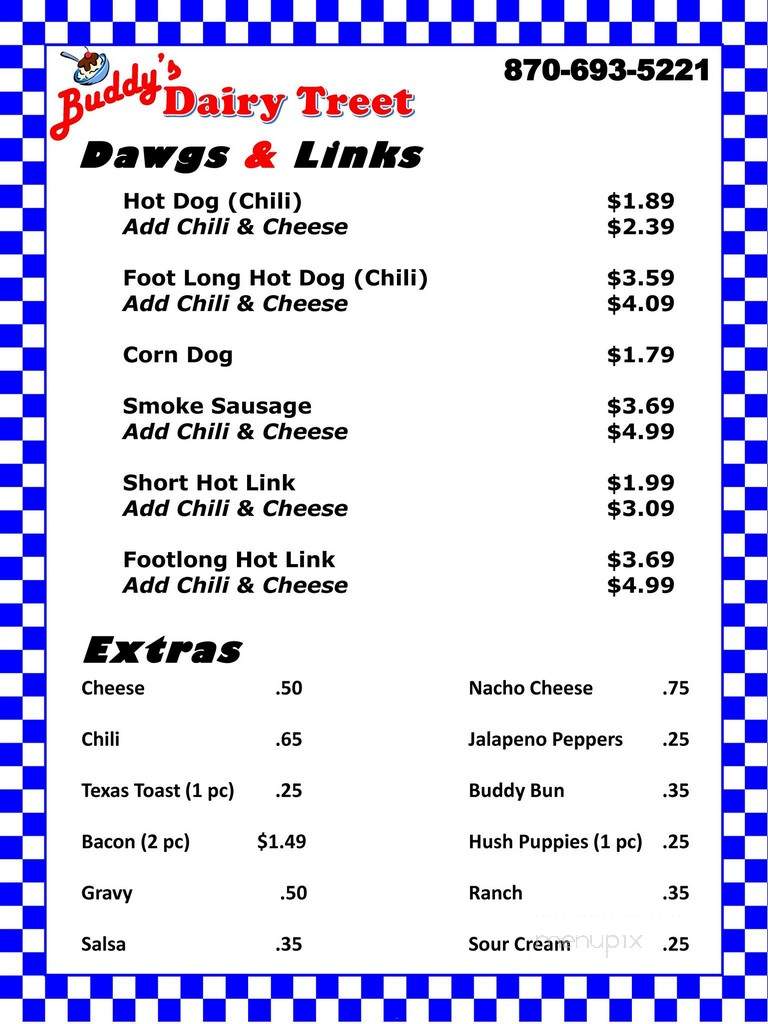 Dairy Treet - Waldo, AR menu_pic
