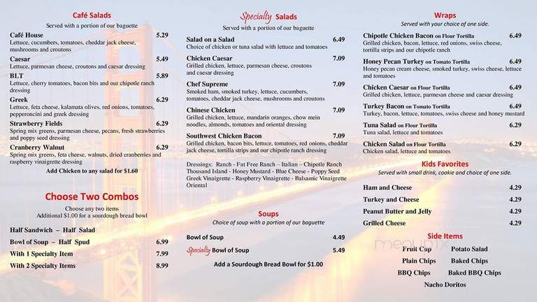 San Francisco Bread Co - Jonesboro, AR menu_pic