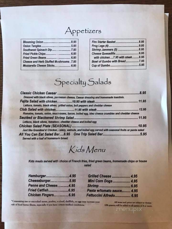 Cafe Klaser - Heber Springs, AR menu_pic