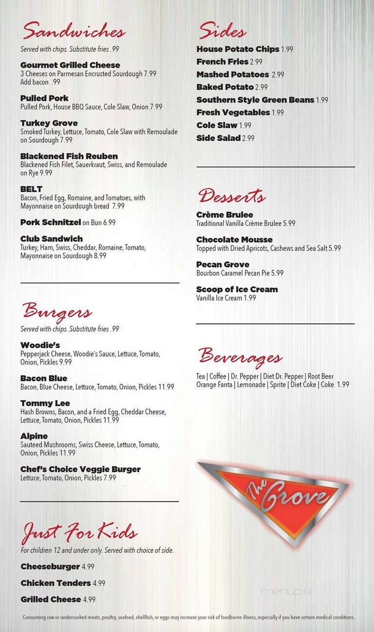 Grove - Fayetteville, AR menu_pic