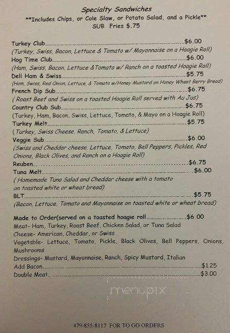 Papa Mike's - Bella Vista, AR menu_pic