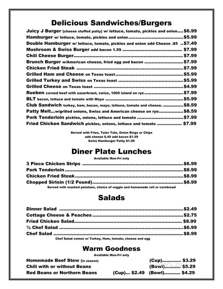 Wesner's Grill - Rogers, AR menu_pic