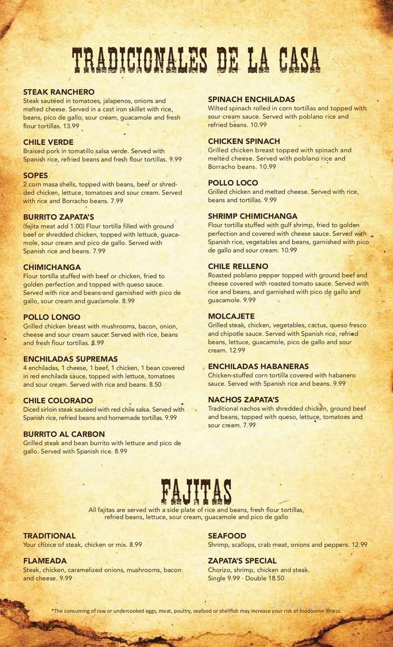 El Mexicano Restaurant - Fort Smith, AR menu_pic