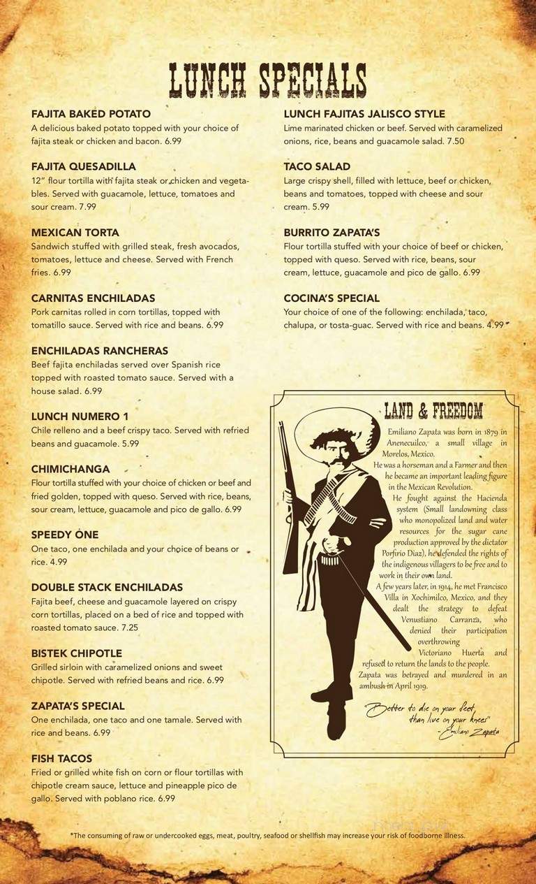 El Mexicano Restaurant - Fort Smith, AR menu_pic
