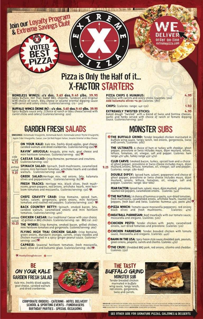 Extreme Pizza - Hercules, CA menu_pic