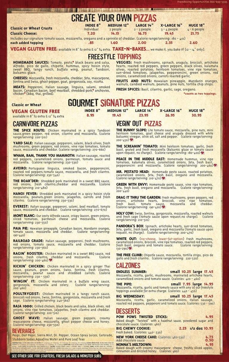 Extreme Pizza - Hercules, CA menu_pic