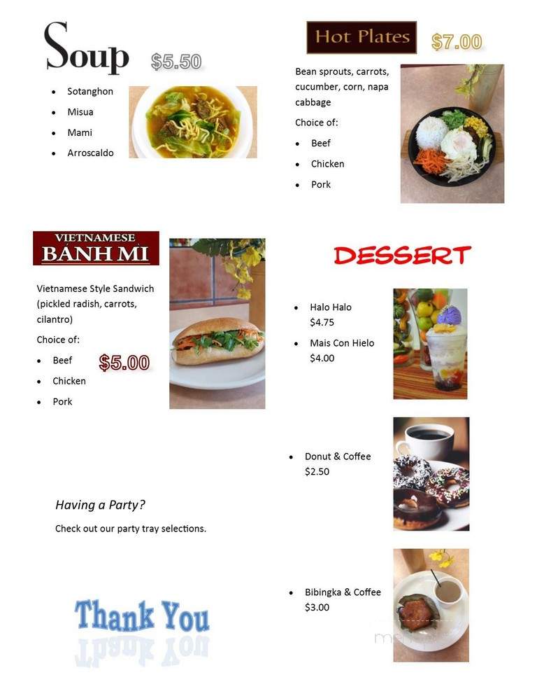 Ihaw Ihaw - Vallejo, CA menu_pic