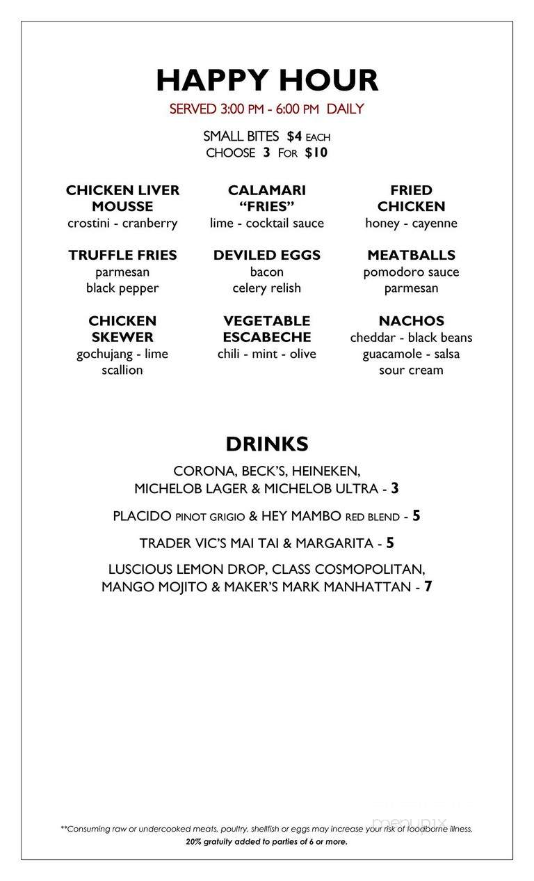 Dinah's Garden Hotel - Palo Alto, CA menu_pic