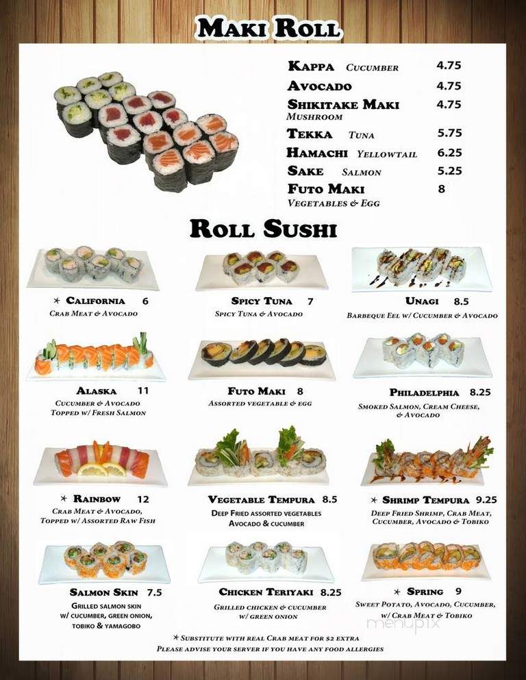 Shiki Japanese Cuisine - San Mateo, CA menu_pic