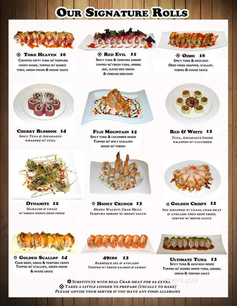Shiki Japanese Cuisine - San Mateo, CA menu_pic