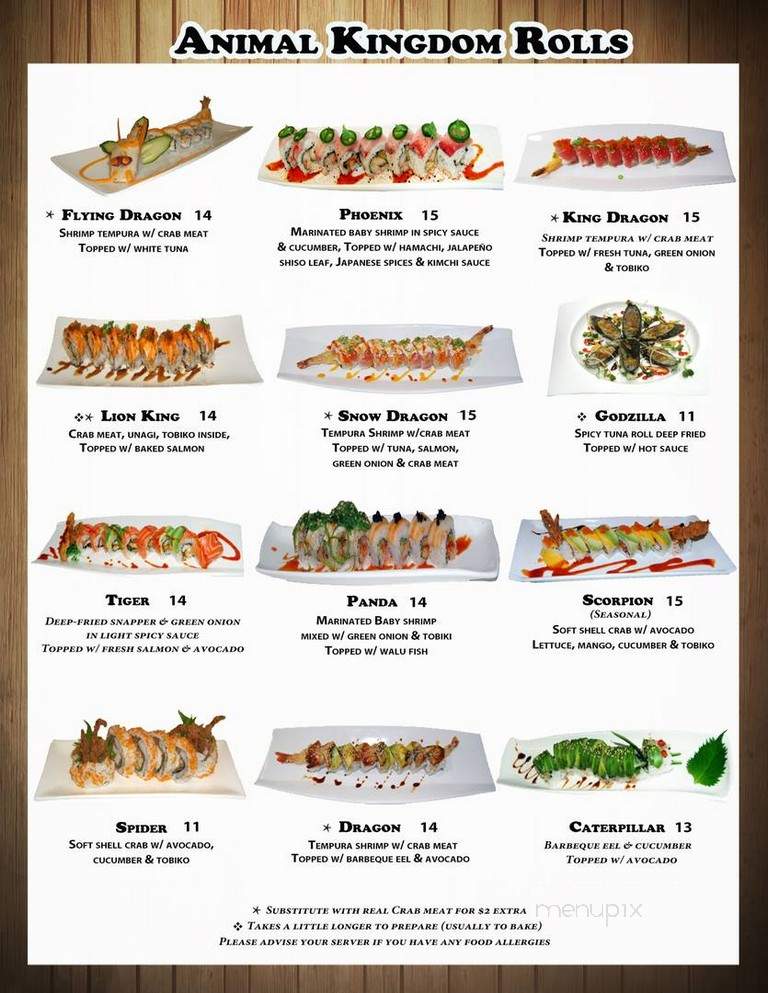 Shiki Japanese Cuisine - San Mateo, CA menu_pic