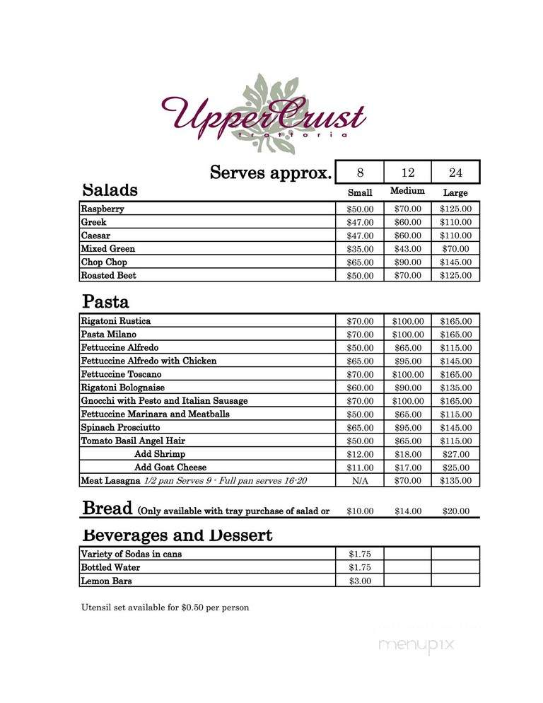 Upper Crust Baking Co - San Luis Obispo, CA menu_pic