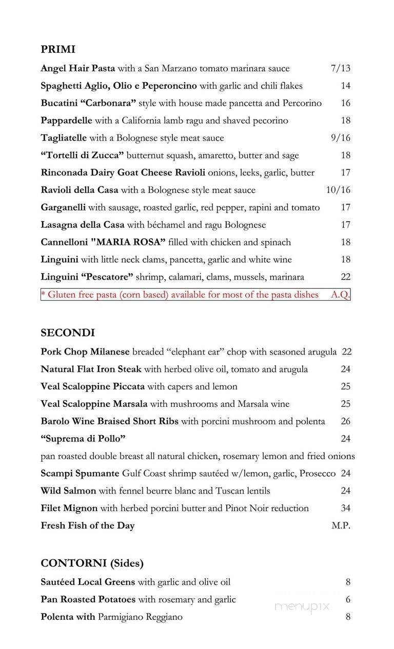 Cafe Roma - San Luis Obispo, CA menu_pic